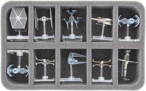 Feldherr Magnetic Box green for 10 Star Wars X-Wing ships on base