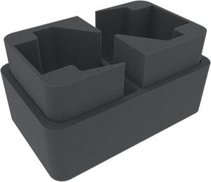 HSMECN100BO 100 mm half-size foam tray with 2 slots for very large miniatures