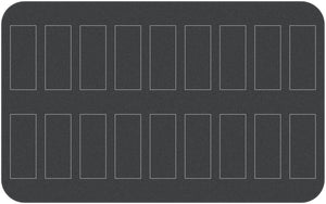 HSMELS040 foam tray with 18 punch-outs