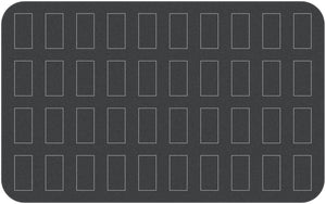 HSMELV040 foam tray with 40 punch-outs