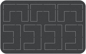 HSMERR020 20 mm Half-Size foam tray with 7 punch-outs