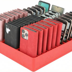 Feldherr Classroom Phone Caddy XL for Schools and Training Centers - 33 slots for large smartphones and flip cases