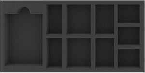 IEMFMA035BO 258 mm x 128 mm x 35 mm foam tray for board games with 10 compartments
