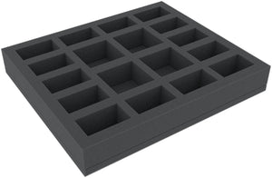IHMFKI040BO 285 mm x 245 mm x 40 mm foam tray for board games with 18 compartments