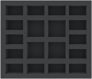IHMFKI040BO 285 mm x 245 mm x 40 mm foam tray for board games with 18 compartments