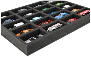 IU040A003 Foam insert for model cars 1:64 - 20 compartments