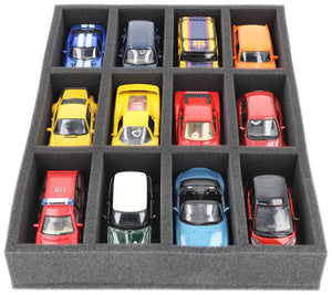 IU055A001 Foam insert for model cars 1:43 - 12 compartments