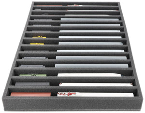 JV050A001 Feldherr foam insert for model railway - TT scale - 14 compartments - for upright storage