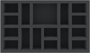 JZMFNW050BO 295 mm x 175 mm x 50 mm foam tray for board games with 16 compartments