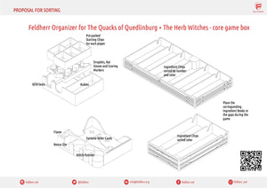 Feldherr Organizer Insert for The Quacks of Quedlinburg + The Herb Witches - core game box