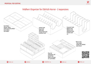 Feldherr Organizer Insert for Eldritch Horror - 2 expansions