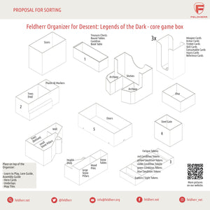 Feldherr Organizer inserts for Descent: Legends of the Dark - core game box