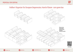 Feldherr Organizer Insert for Dungeon Degenerates: Hand of Doom - core game box