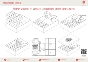 Feldherr Organizer Insert for Dominant Species Second Edition - core game box