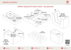 Feldherr Organizer Insert for Now or Never - core game box