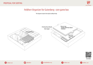 Feldherr Organizer Insert per Gutenberg - scatola di gioco centrale