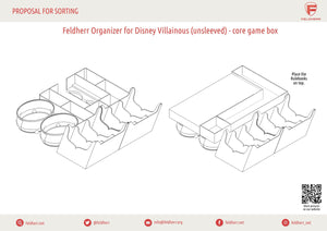 Feldherr Organizer Insert for Disney Villainous (unsleeved) - core game box