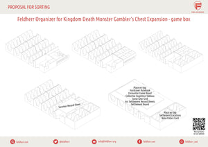 Feldherr Organizer Insert per l'espansione Kingdom Death Monster Gambler's Chest - Materiale di gioco senza miniature - scatola del gioco da tavolo