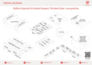 Feldherr Organizer Insert for Darkest Dungeon: The Board Game - core game box