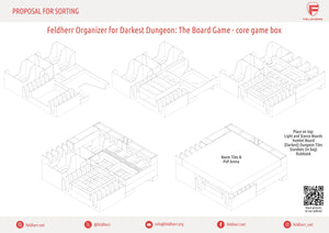 Feldherr Organizer Insert for Darkest Dungeon: The Board Game - core game box