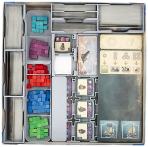 Feldherr Organizer Insert with 3D Tokens Upgrade Set for Anno 1800 + The Expansion - core game box