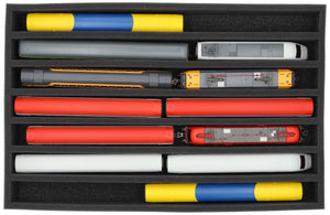 EU065A001 Feldherr foam insert for model railway - H0 scale - 7 compartments - for upright storage