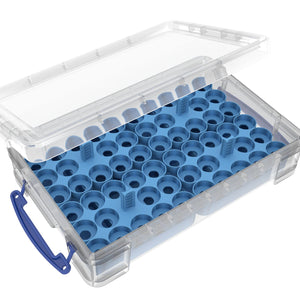 Feldherr paint racks + token trays for 4L Really Useful Boxes - 56 Citadel Paint Pots (12 ml) + game material