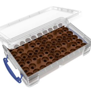 Feldherr paint racks + token trays for 4L Really Useful Boxes - 56 Citadel Paint Pots (12 ml) + game material