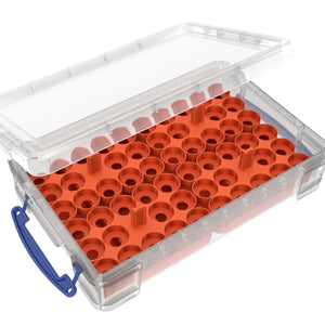 Feldherr paint racks + token trays for 4L Really Useful Boxes - 56 Citadel Paint Pots (12 ml) + game material