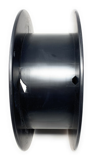 Empty roll XXL Black for tacking wire, welding wire, metal ribbons, 3 D printer filaments used