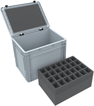 Feldherr Eurobox 40 x 30 cm Set for Tabletop Miniatures - 112 Compartments + Pick and Pluck Foam Insert