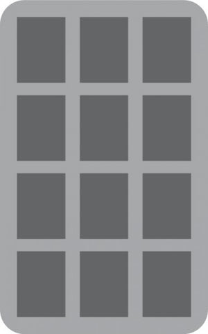 HS070I012BO 70 mm Half-Size vassoio di schiuma da 70 mm Half-Size con 12 scomparti