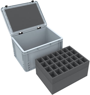 Feldherr Eurobox 40 x 30 cm Set for Tabletop Miniatures - 56 Compartments + Pick and Pluck Foam Insert