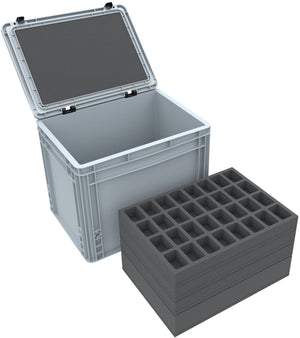 Feldherr Eurobox 40 x 30 cm Set for Tabletop Miniatures - 192 Compartments + Pick and Pluck Foam Insert