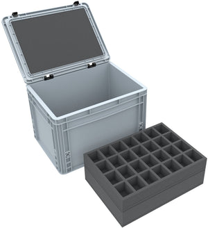 Feldherr Eurobox 40 x 30 cm Set for Tabletop Miniatures - 116 Compartments + Pick and Pluck Foam Insert