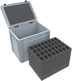 Feldherr Eurobox 40 x 30 cm Set for Tabletop Miniatures - 192 Compartments + Pick and Pluck Foam Insert