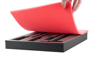 FS010Bred 345 mm x 275 mm x 10 mm schiuma colorata per Shadowboard red